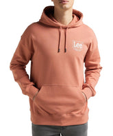 LEE LOGO LOOSE HOODIE MĘSKA BLUZA Z KAPTUREM LOGO NADURK RUST L83SSPUK 112145617